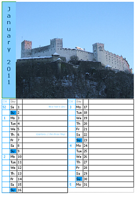 Preview Calendar Page January 2011